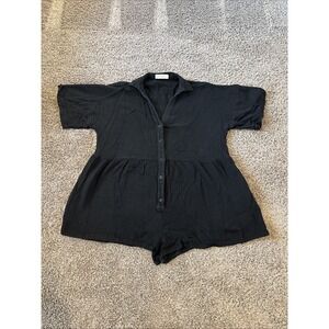 Petal and Pup Black Winny Romper With Pockets Women's Size 12 Boho